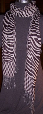 Wayi Bamboo Animal stripe scarf